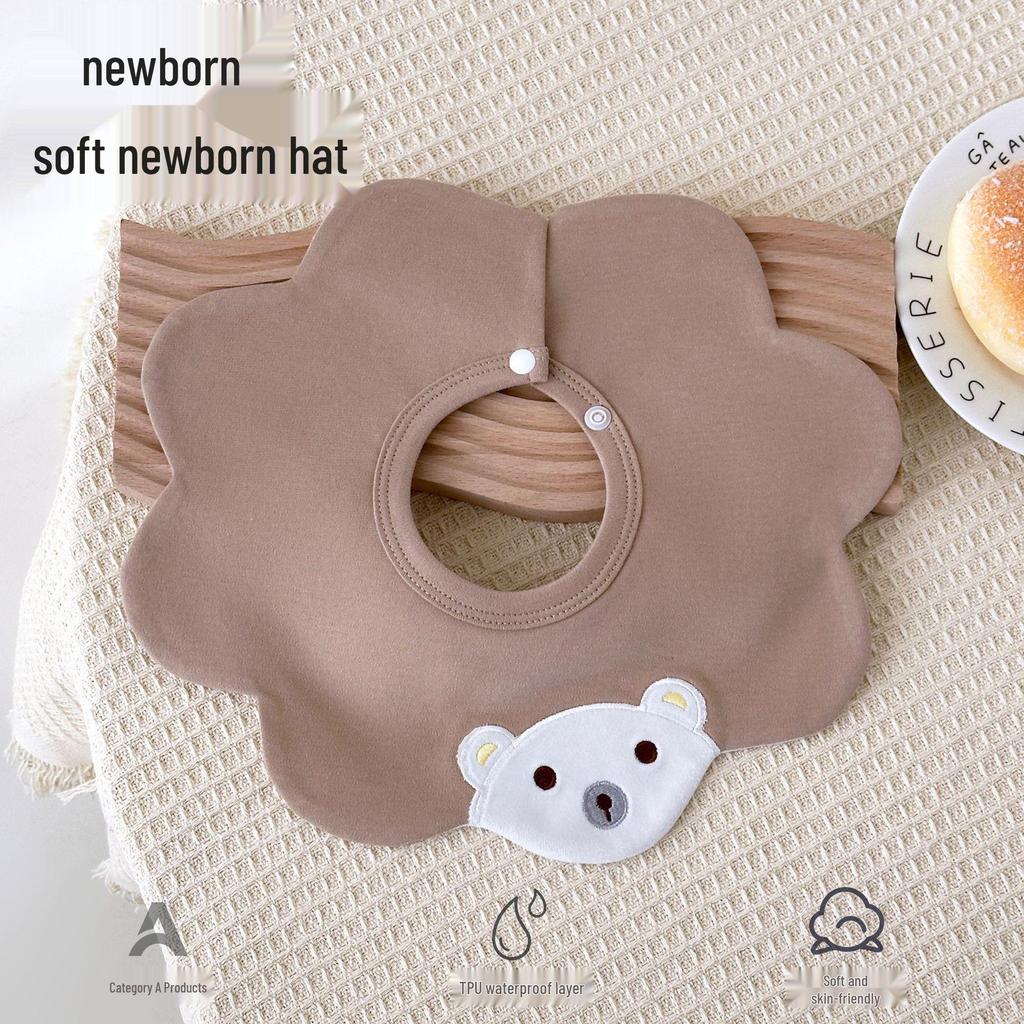 Korean Style Pure Cotton 360° Rotating Bib - Unisex Baby Anti-Spit & Saliva Towel