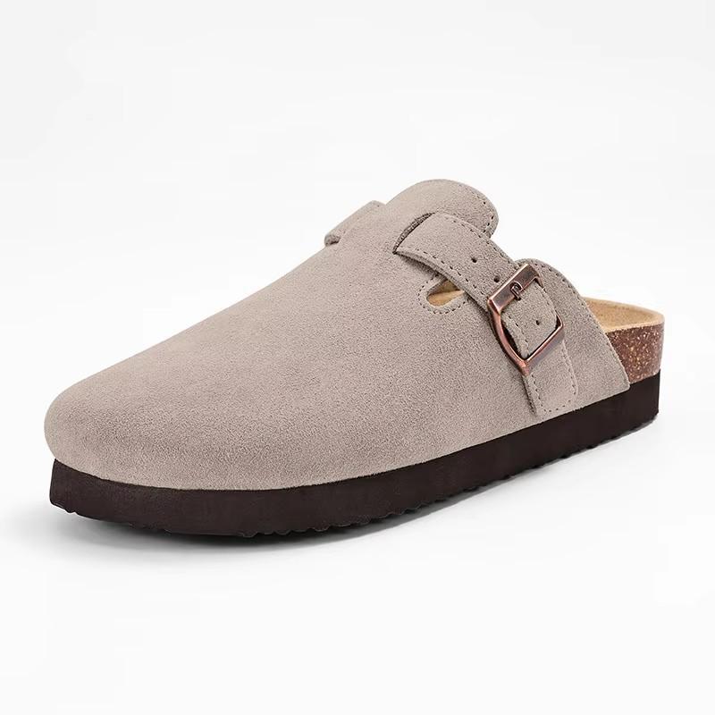 Fashion Crestar Summer Clogs Slippers For Women Men Fashion Potato Shoes Leather Cork Footbed Mules With Arch Support Unisex Beach Shoes