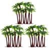 TOYMYTOY Set of Miniature Artificial Palm Coconut Tree Models for Micro Perfect for Aquarium and Terrarium Decorations 15-Piece Trees, Plastic,