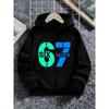 #67 Felpe per Ragazzi e Ragazze, Stampa Moda Tema Numero Sei e Sette, Articolo Regalo Essenziale