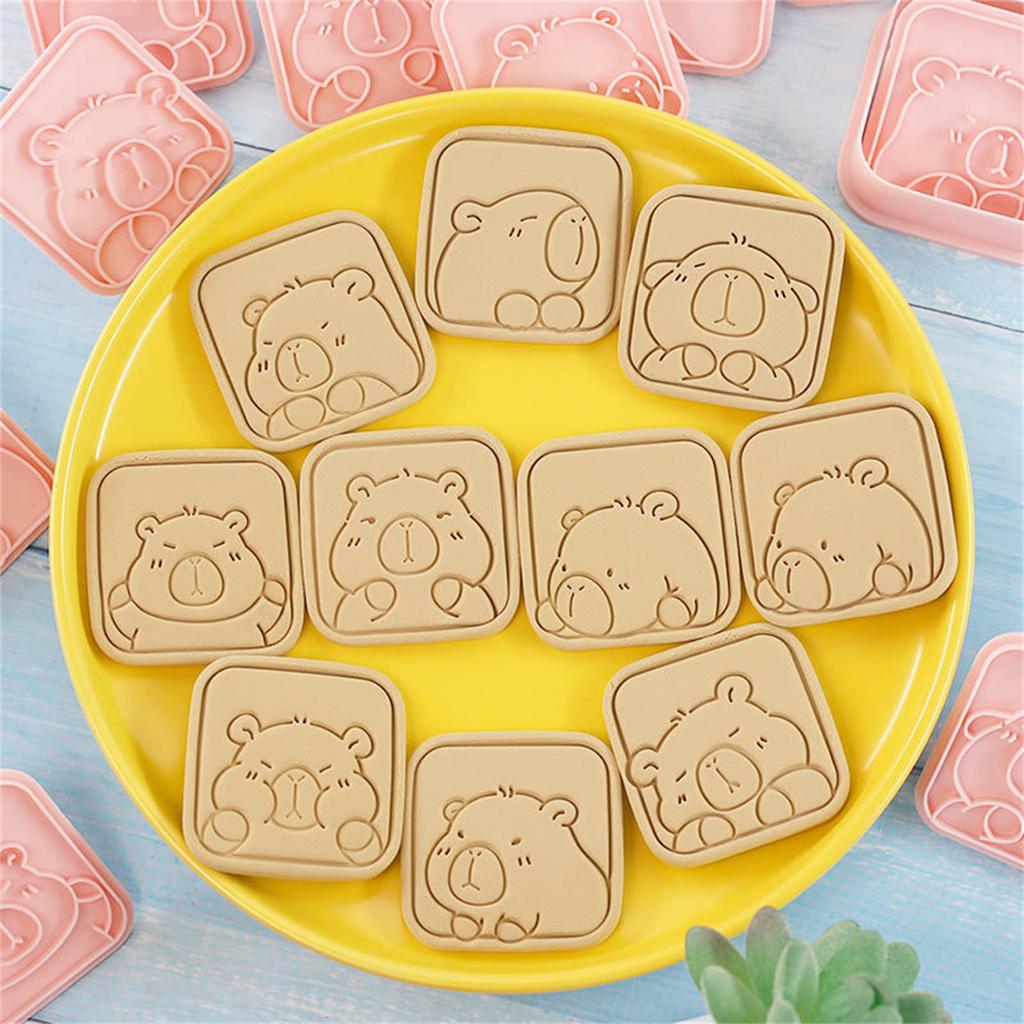 Set Of 10 Lovely Capybara Shaped Cookie Molds Pastries Moulds Perfect For Kids Baking And Family Bonding Time