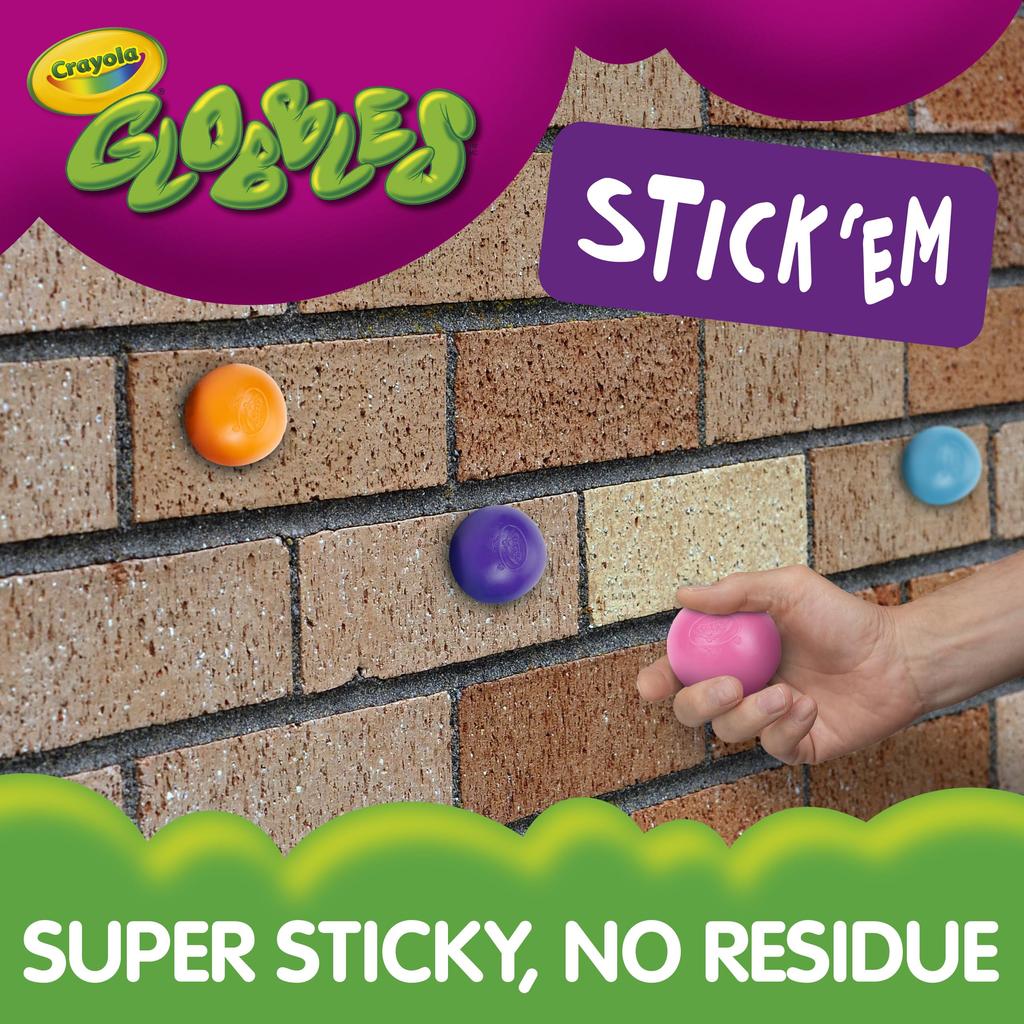 Crayola Globble Squeeze Sticky Stress Relief 747294 Toy, Ball, Toy, 6-Color Set, (Authentic Product)