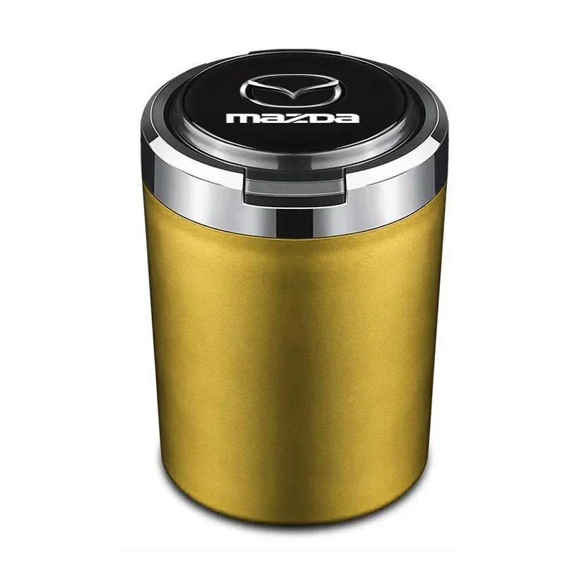 Vhodné pro Mazda 3 bk bl bj 323 Axela Atenza CX-3 CX-4 CX5 CX-9 multifunkční popelník do auta s otevíráním krytu jedním klíčem, díly interiéru