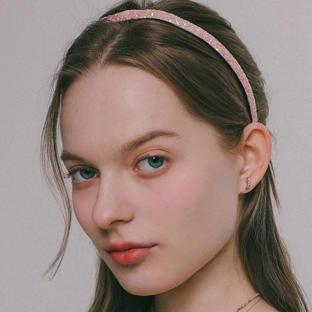 J Lauren Color Glitter Sequin Hairband H01438 black