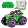 Caminhão Monstro Controle Remoto Oficial Monster Jam Grave Digger com Rampa, 1:Carro RC na Escala 64 Brinquedo para Crianças Meninos e Meninas, Idades 3, 4, 5, 6 e Acima