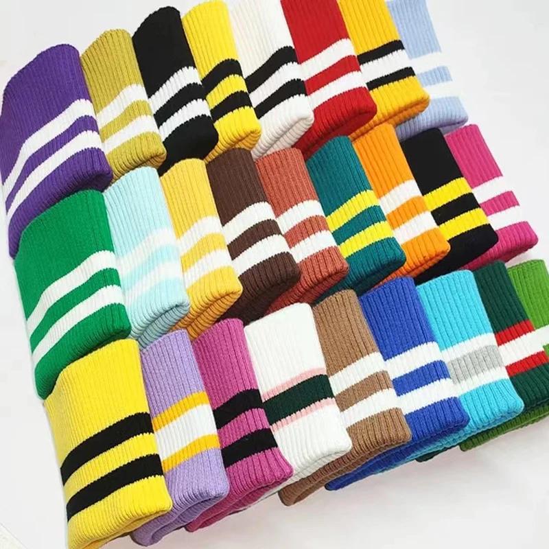 Threaded cuffs lengthening accessories Trouser hem tightening artifact Knitted Cuffs Rib Neckline Fabric Repair Elastic Band