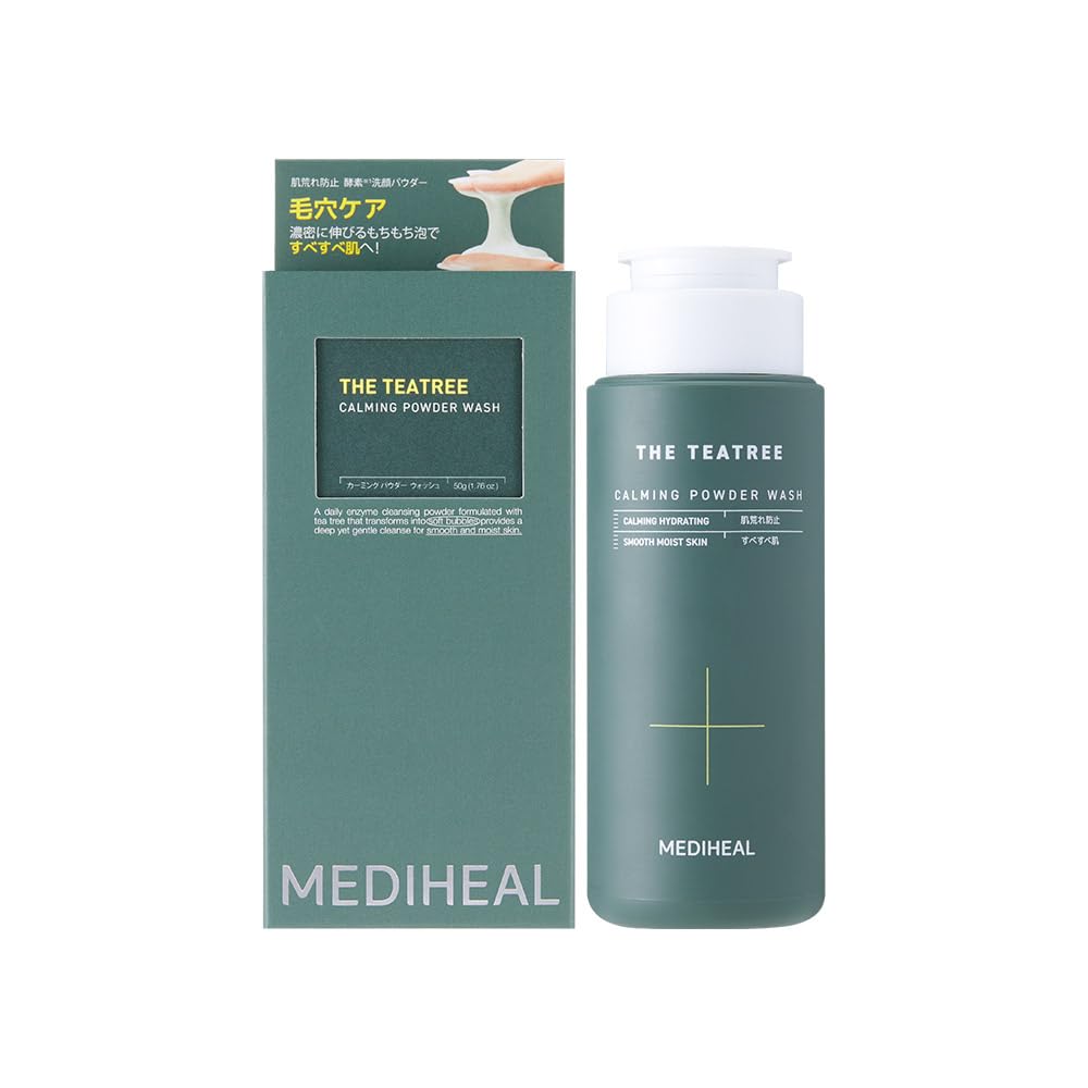 

MEDIHEAL The Tea Tree Calming Powder Wash 50 г. Ферментная очищающая пудра для лица [Оригинальный продукт] против шероховатости кожи