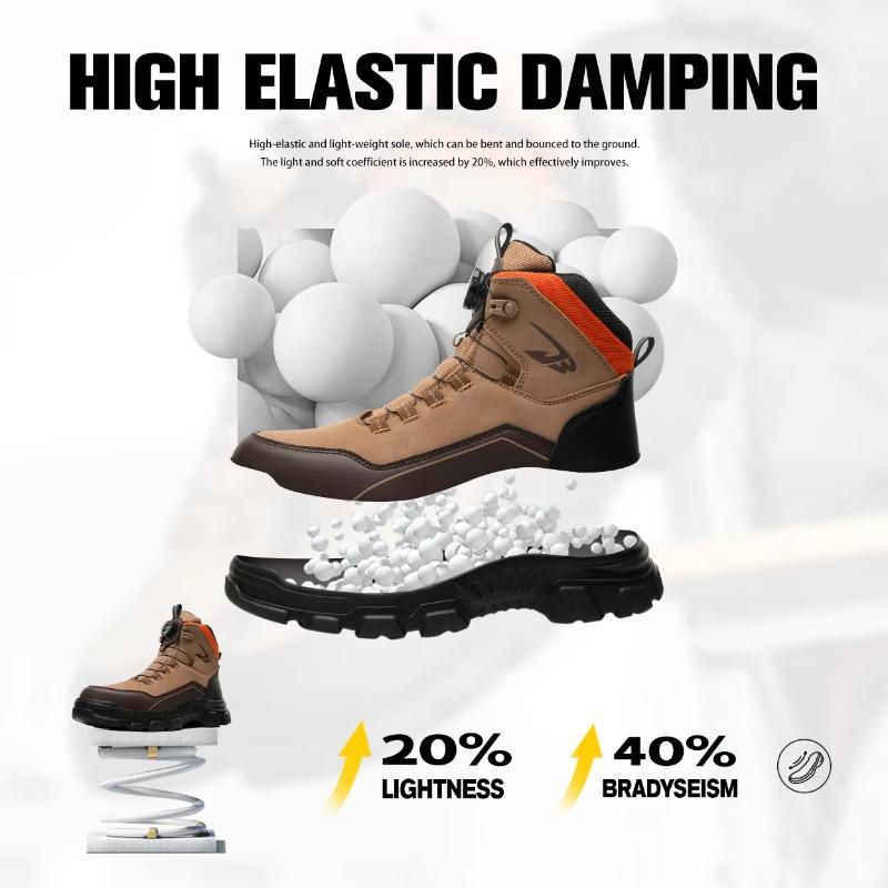 New Fashion Men Work Safety Boots Sneakers Lightweight Comfortable Anti Slip Wear-resistant Labor Shoes Male Footwear