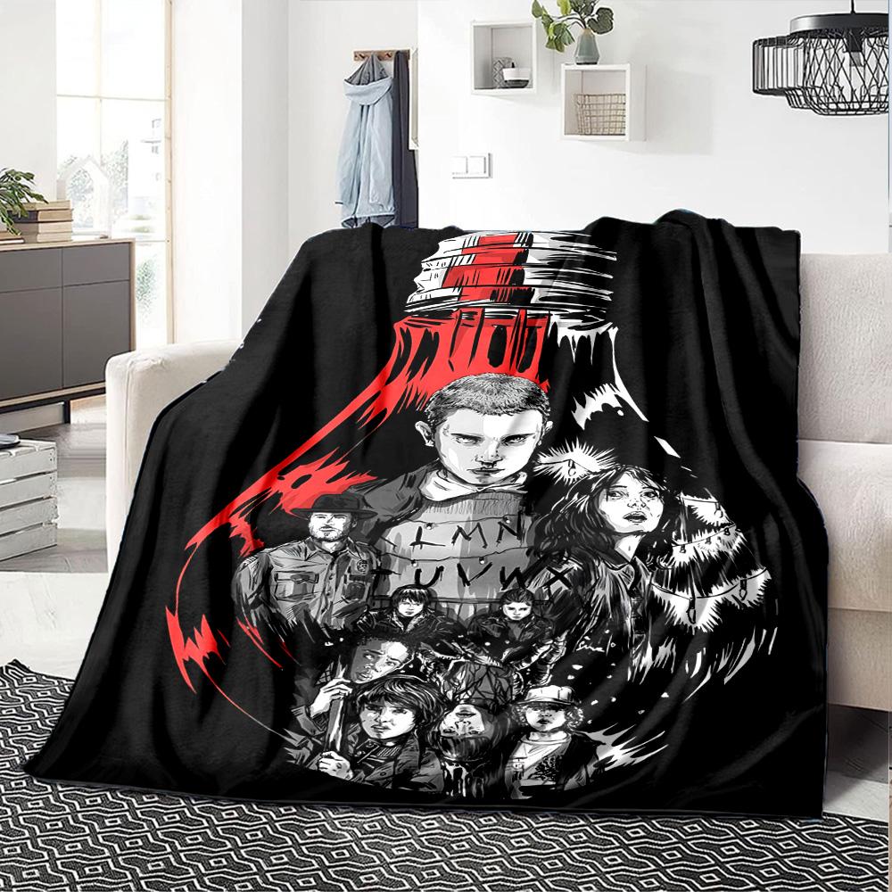 1pc Stranger Things Dark Dimension flannel Blanket for Super Soft Cute Comfort Blanket for Travel Bedding Couch Sofa Blanket Y82531