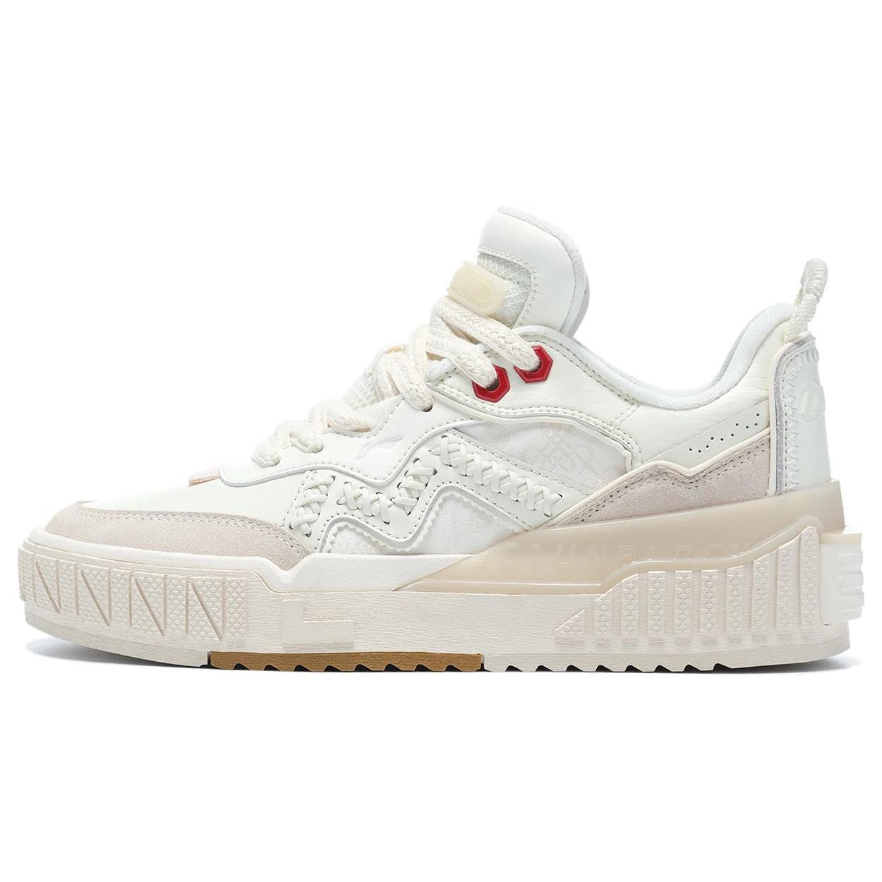 

Новые LiNing 001 UNBLOCK Разблокировать Противоскользящие Износостойкие Низкие Кеды для Скейтборда Женские Ванильно-Белые Яично-Кремовые Серые AGCT002-1 39