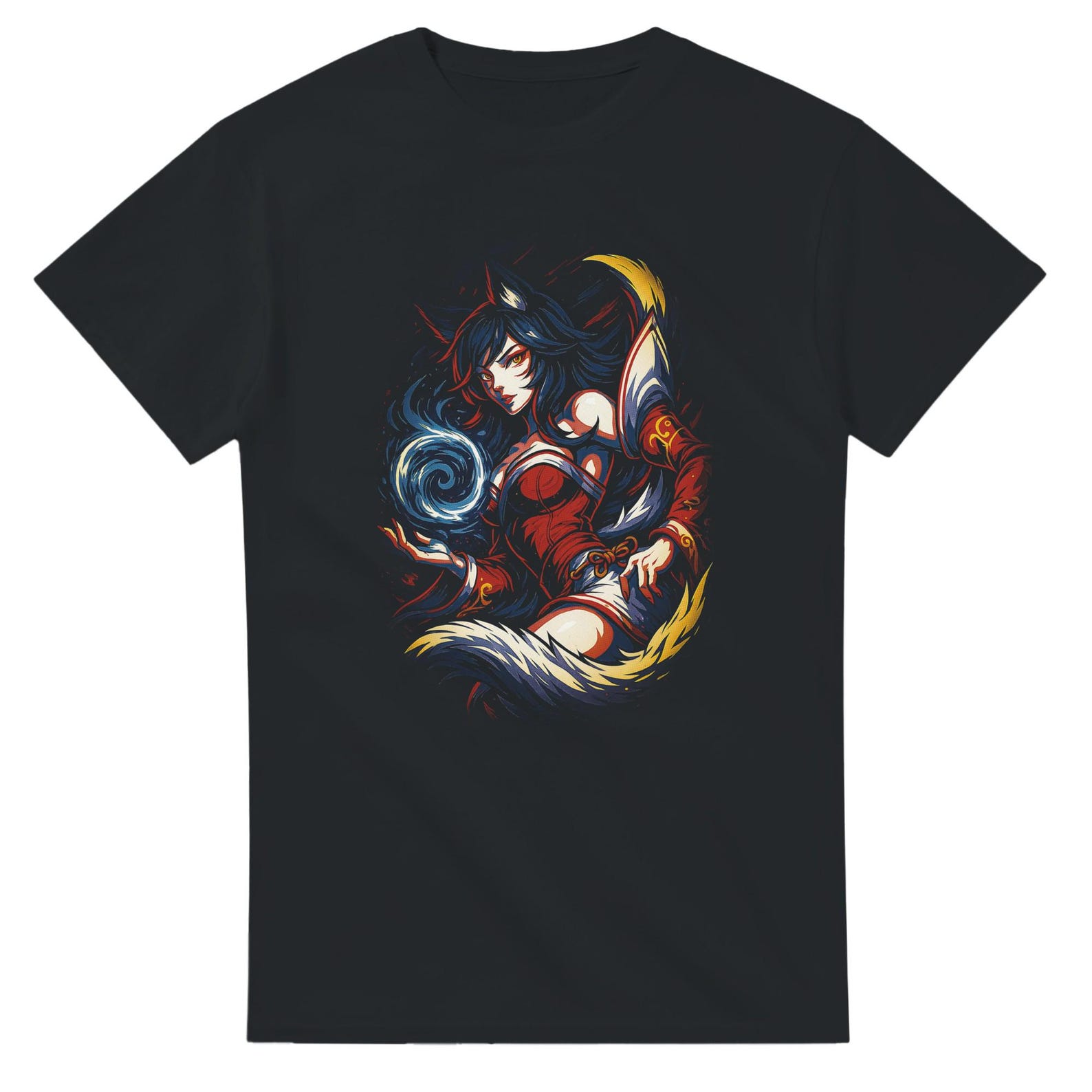Ahri LoL Halftone Heavyweight Unisex Crewneck T shirt | Gildan® 5000 XL