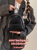 Solid Color Ladies Mini Backpack Fashi Pu Leather Women's Double Shoulder Bag Simple Casual Female Small Handbags Purse Tote