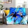 Cartoon Captain Tsubasa Fußball Weiche Flanelldecken, Überwurfdecke Bequeme Decke für Picknick Betten Sofa Zuhause Schlafzimmer Geschenke