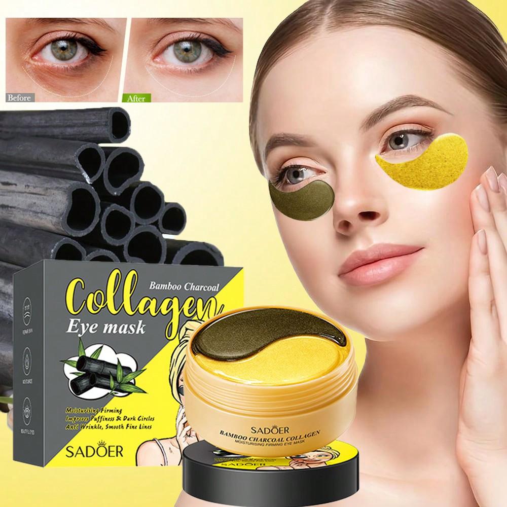 30Pairs Set BAMBOO CHARCOAL COLLAGEN MOISTURISING FIRMING EYE MASK,Reduce Fine Lines Around The Eyes