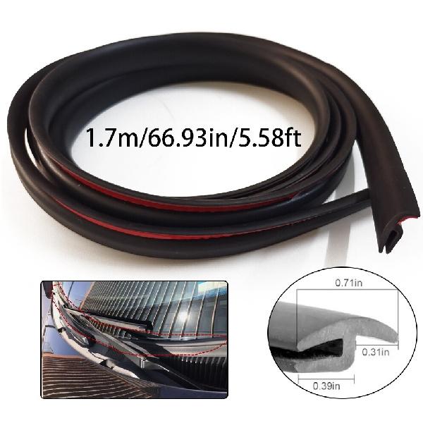 1x Universal Car Front Under Windshield Panel Sealed Trim Moulding Rubber Strips
