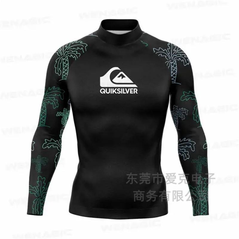 QUIKSILVER Men s Swimsuit Long-sleeved Diving Suit Top Sunscreen Quick-drying Jellyfish Surfing Snorkeling XL