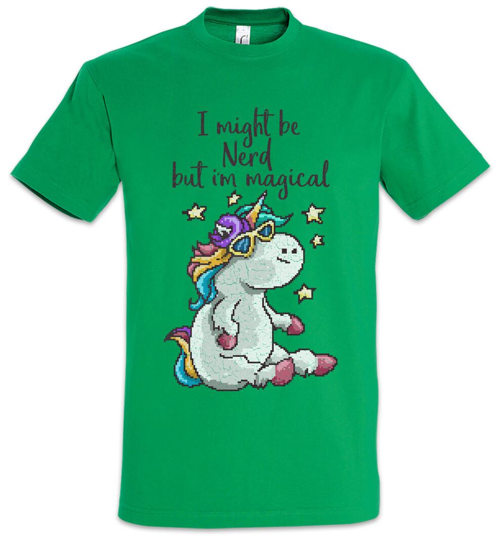 

Nerd Unicorn T-Shirt Mens Womens Tees Top Fun Geek Glasses Rainbow Computer Scientist Admin Gamer S