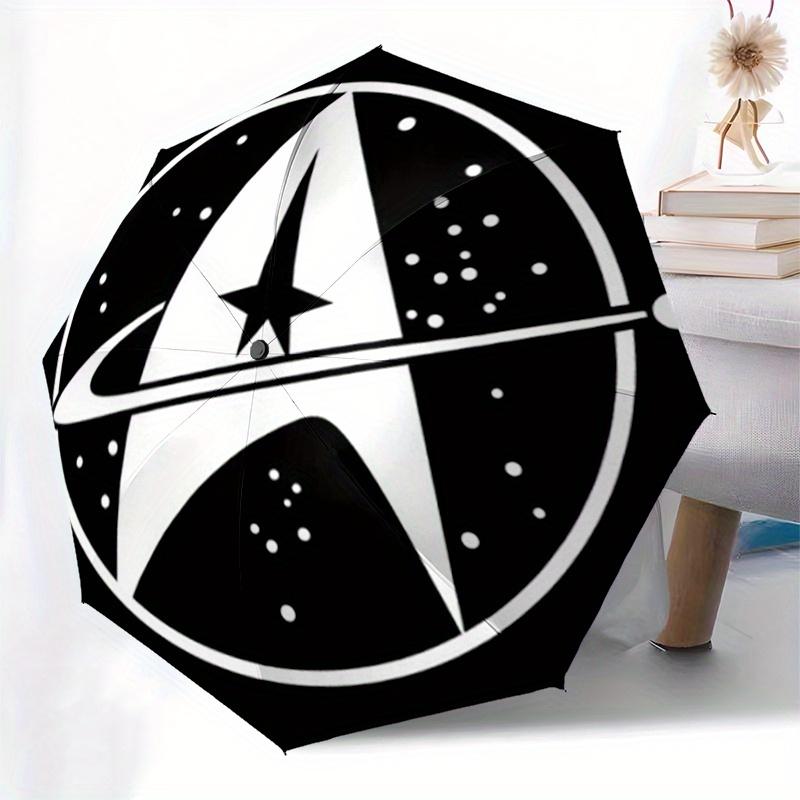 Star Trek Regenschirm Süßer Regenschirm mit süßem Design, Tragbarer 3-fach kompakter Regenschirm für Männer & Frauen, S372