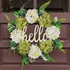 Home Decor Handmade Hydrangea Vine Wreath For European And American Decoration - Suitable For Front Door, Window, Wall Decoration