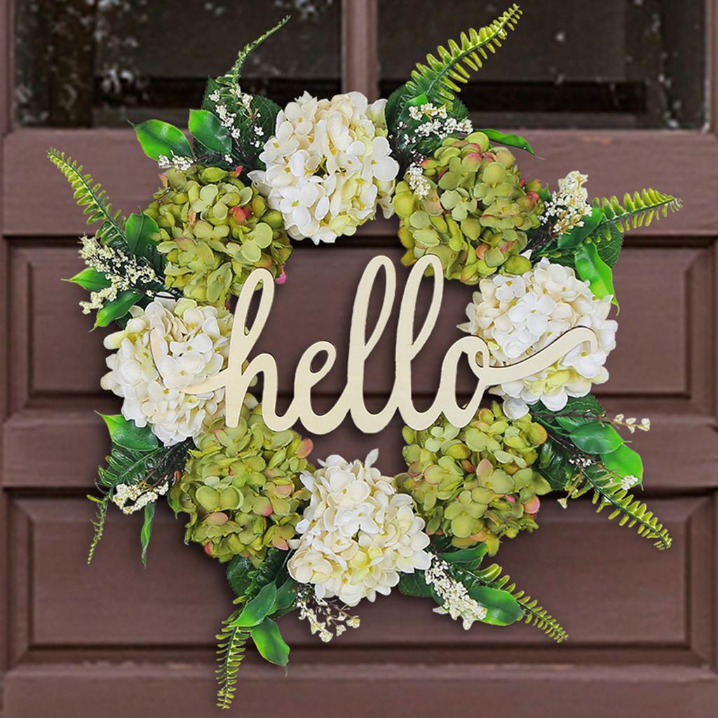 Home Decor Handmade Hydrangea Vine Wreath For European And American Decoration - Suitable For Front Door, Window, Wall Decoration