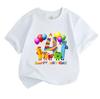 Kids Boys Girls 100% Cotton Crew Neck Short Sleeve T-Shirt Happy 4th Birthday Colorful Number Blocks Cartoon Print Casual Soft Breathable Party Tee To