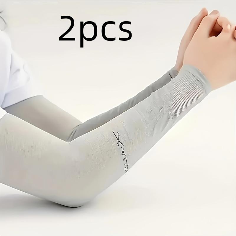 

2/6pcs Ice Sleeves Summer Ice Silk UV Protection Sunscreen Sleeves Breathable Cycling Men and Women, Outdoor Sports Elastic Fit серый
