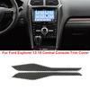 2Pcs For Ford Explorer 2013-2019 Car Interior Central Console Side Cover Trim Decor Stickers Carbon Black