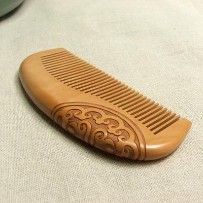 Wooden Comb Natural Peach Close Anti-static Massage Hair Head Wood Care