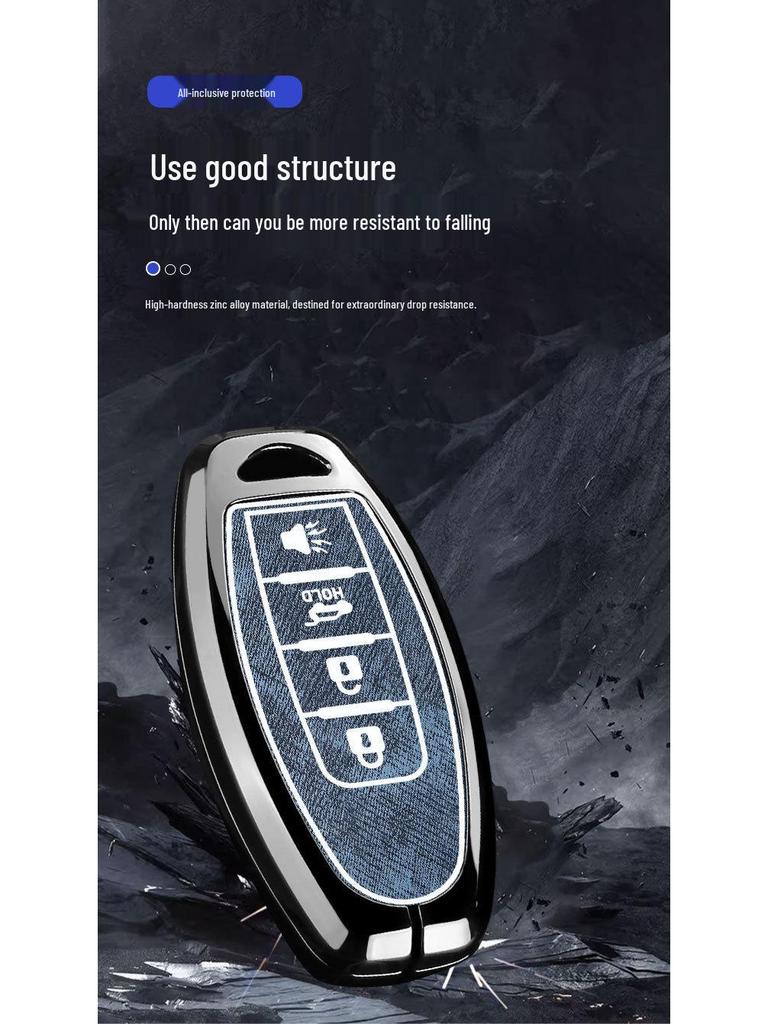 Nissan Key Case: Metal Cover for Sylphy, Terra, Tiida, Qashqai, Murano, Kicks