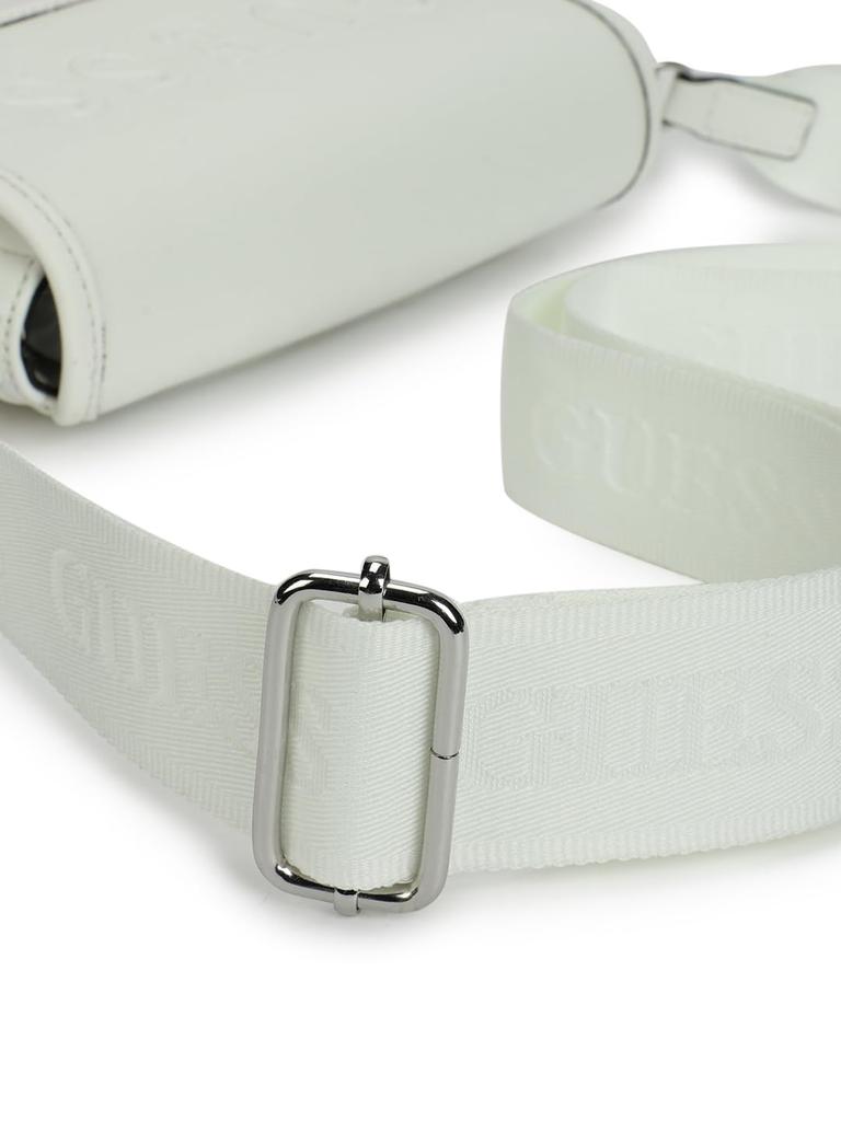 Guess HADDINGTON MINI CROSSBODY FLAP Geantă de Umăr Albă, pentru Femei,