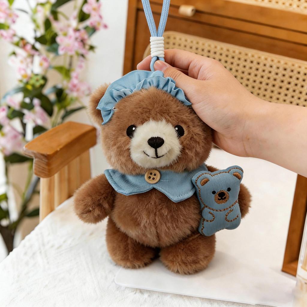 Cute Bear Plush Keychain With Soft Pp Cotton Filling For Kids And Teens