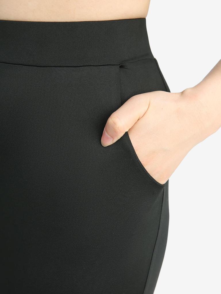 Rosegal Plus Size Skull Mesh Flocking Ruffles Floral Applique Pocket Flare Pants