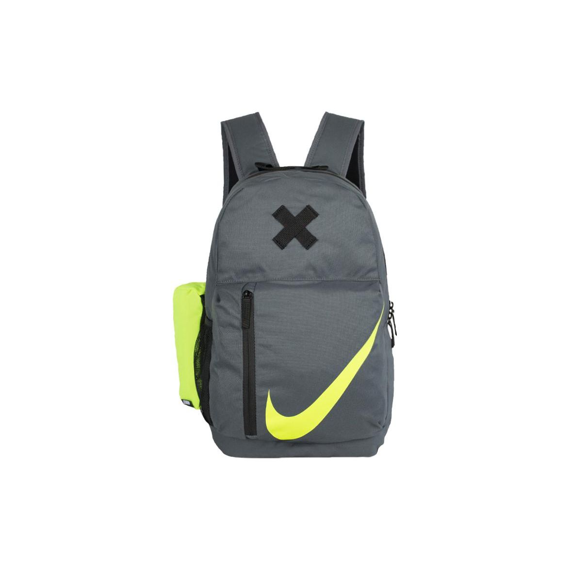 Nike Elemental Sports Casual Large Logo Zipper Backpack Unisex Backpack Gray BA5405-021 Gray