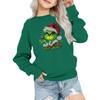 Kids' Fashion Loose-Fit Casual Long-Sleeve Christmas Print Oversized Crewneck Sweatshirt