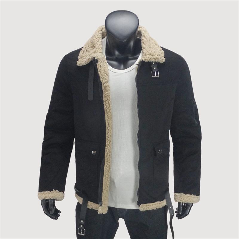 Winter Cold Men's Jacket Zipper Fleece Warm Coats Street Windproof Casual Men's Clothing Outerwear Lapel Jackets S-5XL