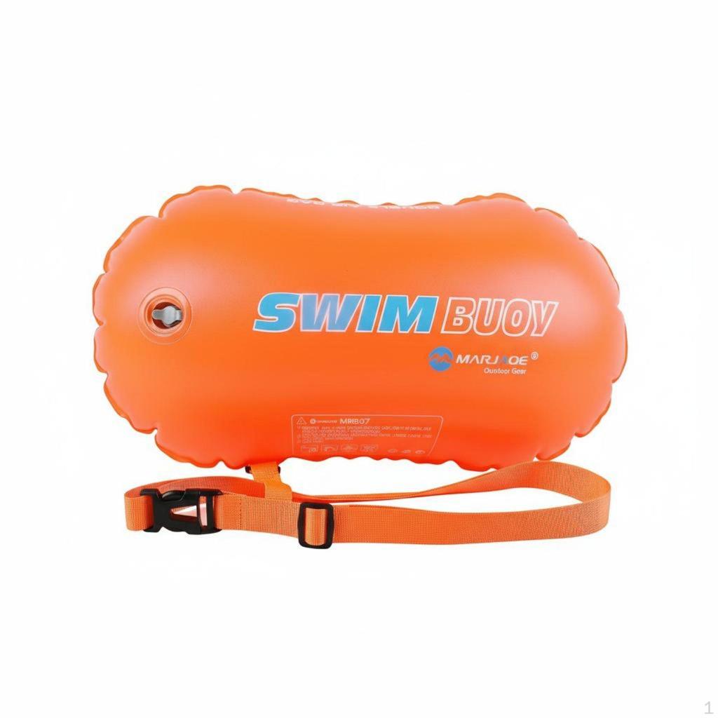 Double Swim Buoy Thickened PVC Material Open Water Swimming Easy Inflation Inflatable Tow Float