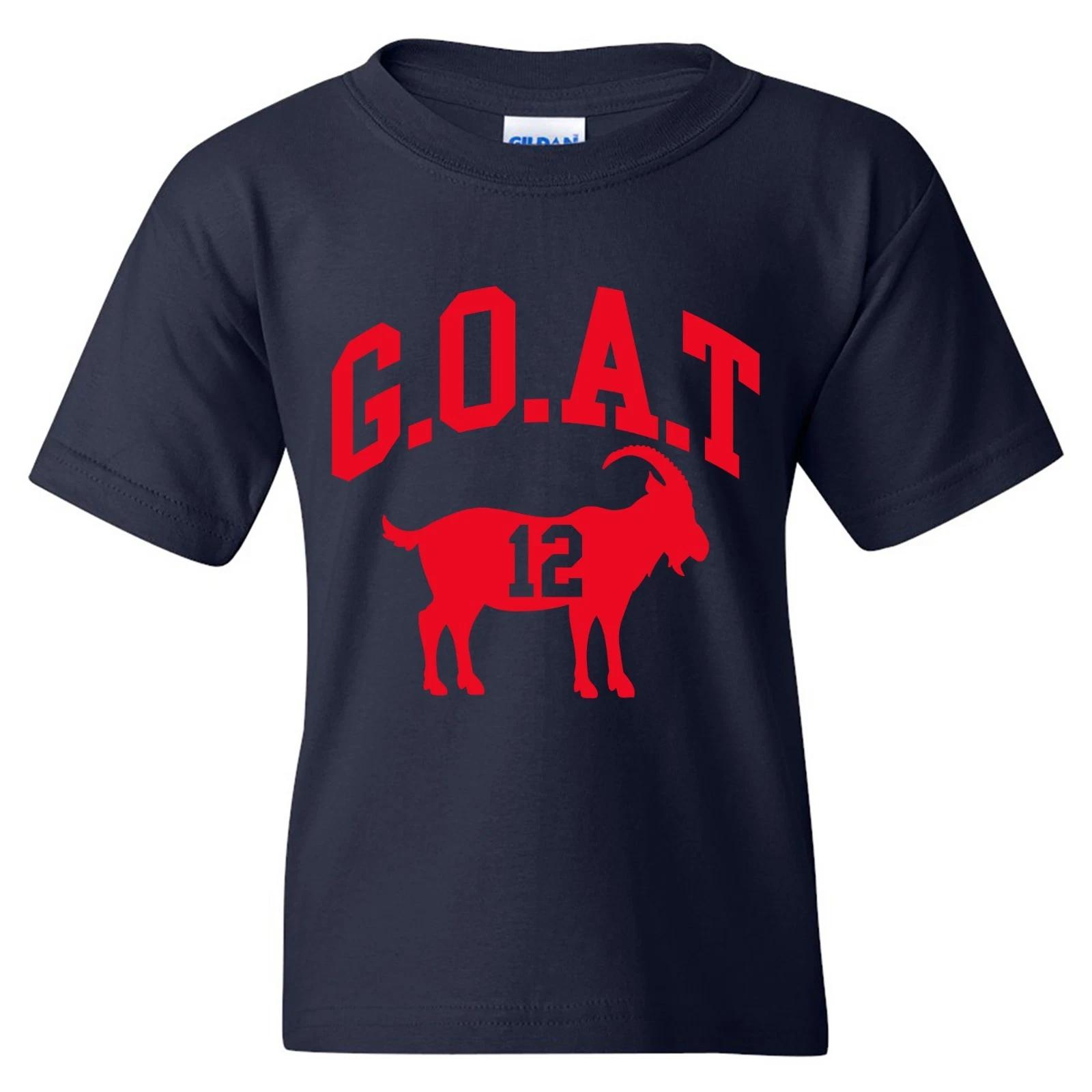 Goat Greatest of All Time New England Football Youth T Shirt - Navy 4XL