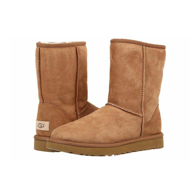 UGG CLASSIC SHORT Sheepskin Fleece lined Snow Boots Women's Chestnut 1016223-CHE