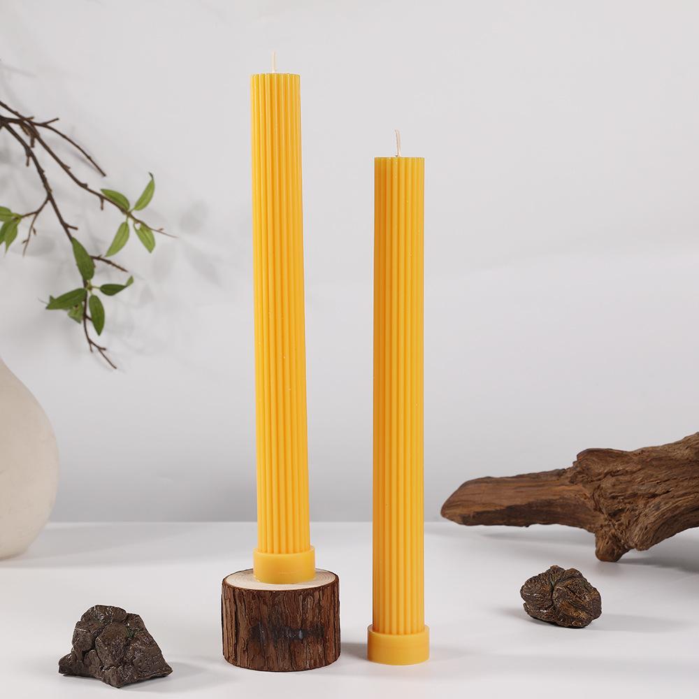 27CM Toothed Long Pole Candle Household Romantic Wedding Souvenir Odorless Color Pole Wax