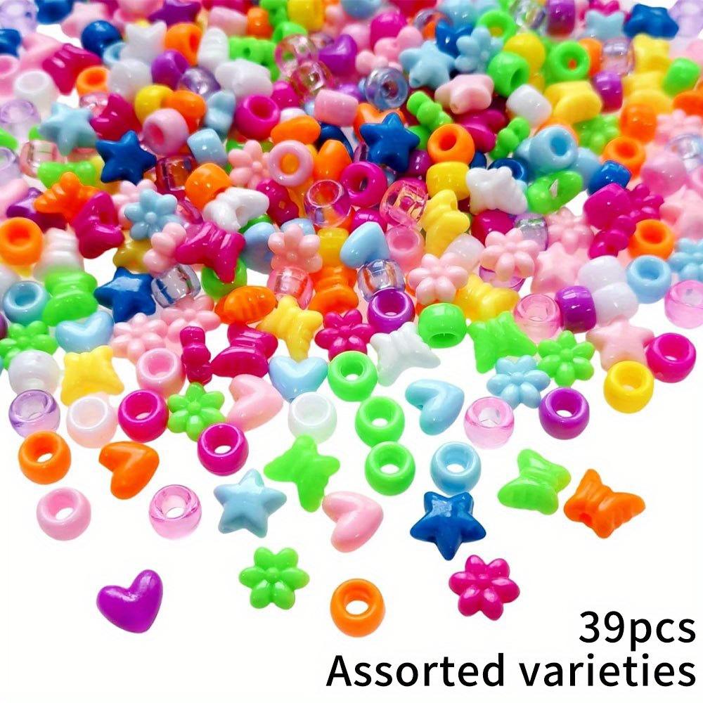 

39/69/99 штук бусин в форме сердца, бабочки, звезды и маленькой лошадки, акриловые бусины с большим отверстием, браслет, колье, ремесленное изготовление, производство ювелирных изделий 39pcs