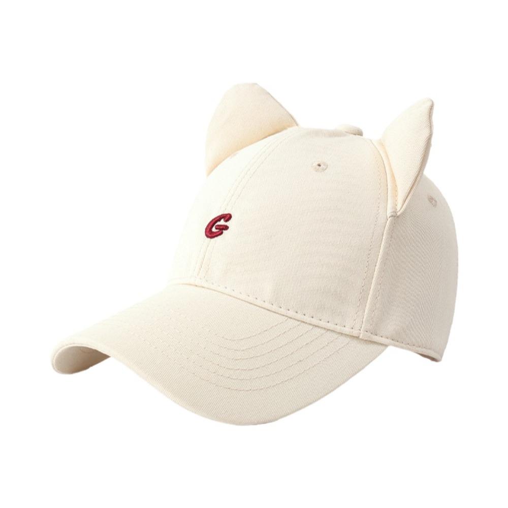 Washed Cotton Peaked Cap Letter G Embroidery Sunscreen Hats Retro Baseball Cap Unisex бежевый