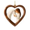 2D Acrylic Girl Horse Heart Ornament Car Rearview Mirror Double-Sided Printed Keychain Fade-Resistant Equestrian Lover Gifts