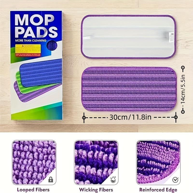 2pc Reusable Microfiber Mop Pad for Wet Jet, Compatible with WetJet - Washable & Durable Dry/Wet Floor Cleaning Cloth
