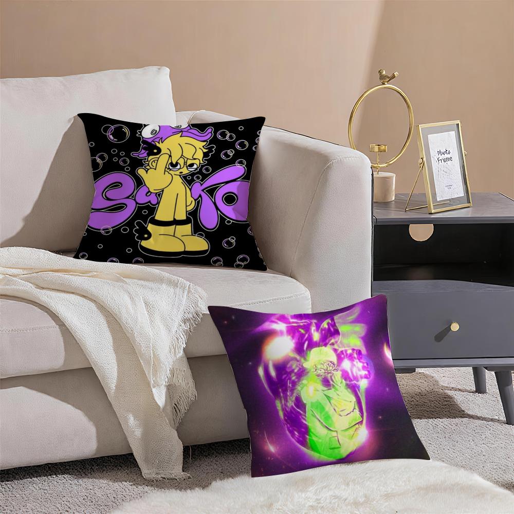 Popular Latin S-Saiko S-Sakura Spanish Cushion Cover Linen Pillowcase Soft For Sofa Bed Home Room Decor