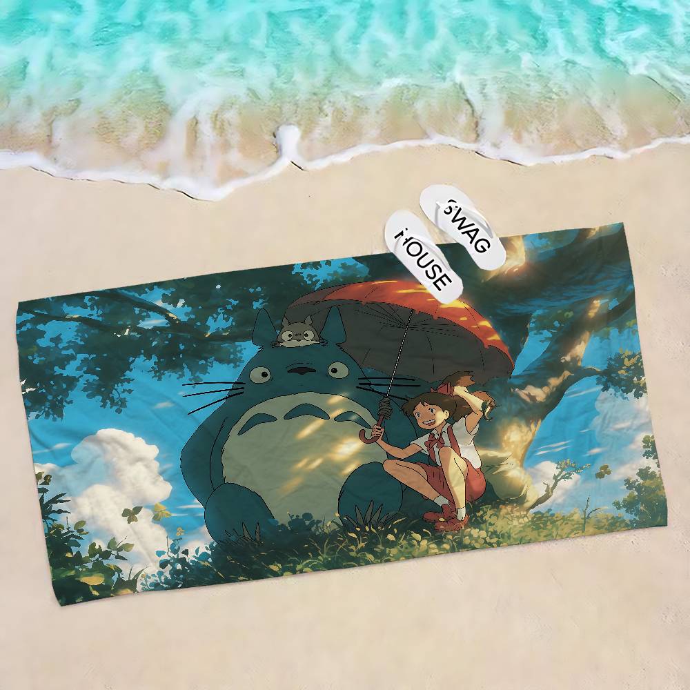 My Neighbor T-Totoroes Anime Anime Beach Swimming Towel Soft Absorbent Washcloth Children's Gifts For Kids Travel Camping Gym