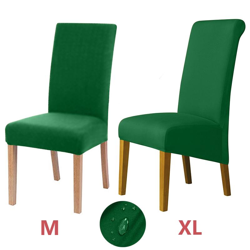 1pcs Polar Fleece Chair Cover Stretch XL Size Long Back Chair Covers Seat Covers With Back For Wedding Dining Room Chairs For Kitchen