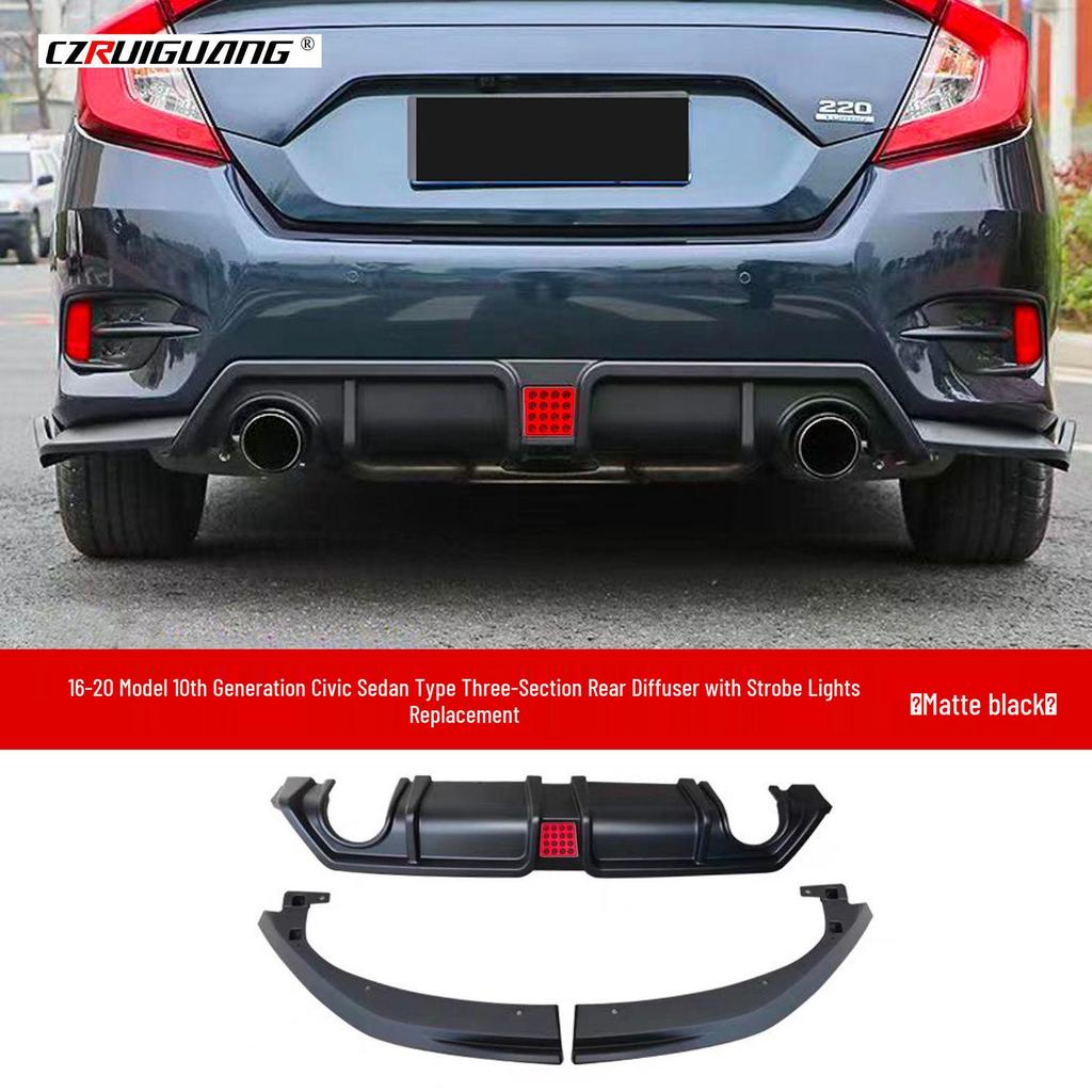 Kit de Carroceria Difusor Traseiro e Splitter Frontal para Civic 10ª Geração