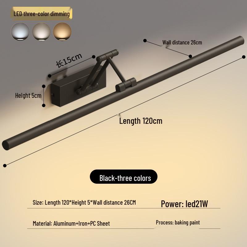 LED Vanity Mirror Light: Drill-Free Installation for Bathroom or Dressing Table Cabinets