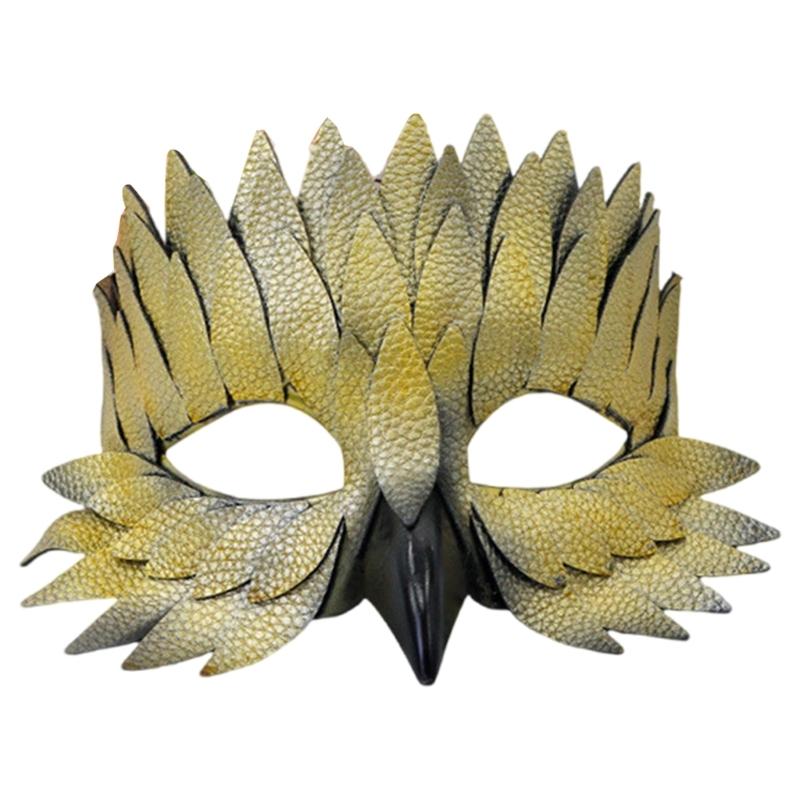 Masquerades Mask Owl Mask Bird Mask Beak Feather Half Face Mask Halloween Cosplay Costume Costume Mask for Mardi Gras
