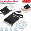 1/2Pcs USB 2.0 Smart Card Reader Portable Reliable Simplicity for DNIE ATM CAC IC ID SIM Card Cloner Connector for Windows Linux